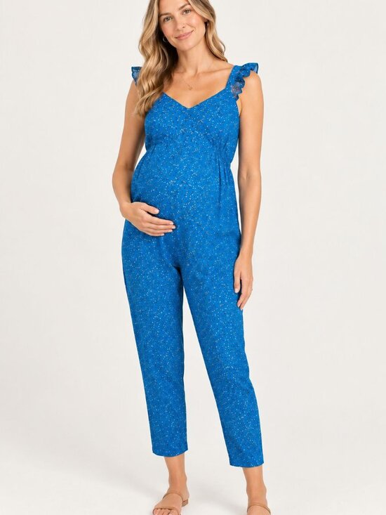 Hatch Pants - Hatch Daphne Ditzy Micro Floral Maternity Jumpsuit Size 0/XS Cottage Boho